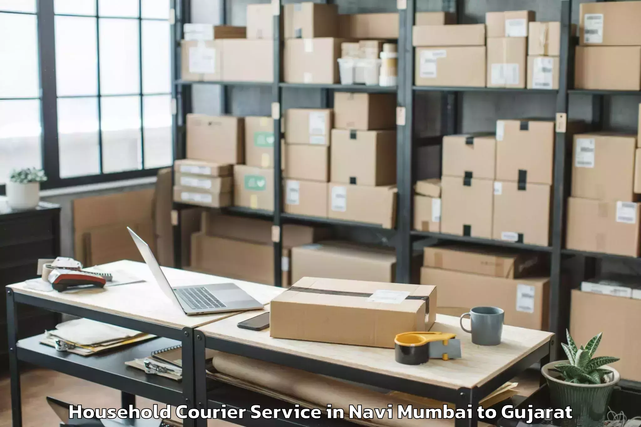 Affordable Navi Mumbai to Mangrol Household Courier